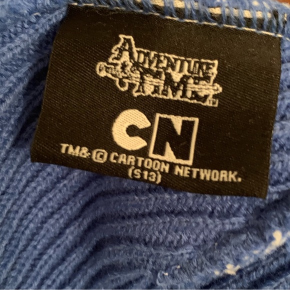 Adventure Time Cartoon Network Adult Cute Pom Pom Beanie Blue & White Kidcore - Picture 7 of 9